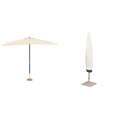 My garden Ombrellone Garden, 3 x 3 m, Ecr & ugrave; & Copertura per ombrellone Amazon Basics