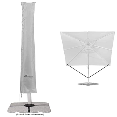 Fodera protettiva Schneider per ombrellone a braccio laterale, grigio argento, fino a 400 cm & Oslash; & amp; 300x300 cm & Schneider Schirme 313-00 Om
