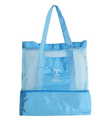 Borsa termica da spiaggia, da campeggio, da viaggio, rosa, verde, blu, nero, (blu)
