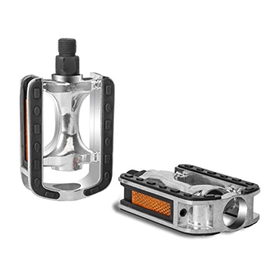 GENGGENG YEJIANGHUA Adatto a Pedali ciclistici in Lega di Alluminio Anti-Slip a Filo ad ultralumi. (Color : Alloy Silver)