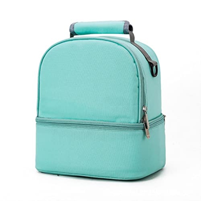 Borsa da pranzo a doppio strato Isolamento Fashion Coolier Pack Solido Colore di grande capacità Donne uomini Viaggiare Picnic Portable Food Buy