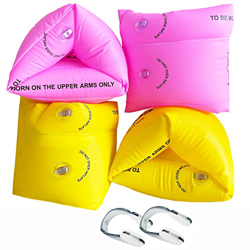 Braccioli, Arm Bands, Materiale PVC, Design a Doppio Airbag, Adatte a Bambini di Età Superiore a 2 Anni e Adulti di Peso Inferiore a 100 kg, Adatti a  en oferta