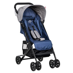 Jasmin Passeggino piccolo pieghevole con funzione sdraiata e parasole Stroller pieghevole con schienale regolabile (blu) características