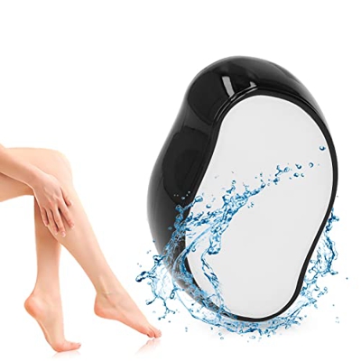 Depilatore Donna Indolore, Depilatore di Cristallo Crystal Hair Eraser Indolore Sicuro Epilatore per Braccia Gambe per Donna (Nero Galvanico)