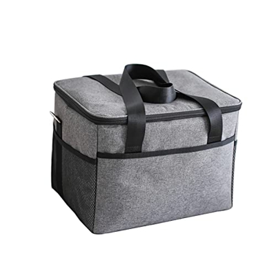 Impermeabile Borsa Termica, Zaino Delivery con Tracolla Regolabile, Borsetta Porta Pranzo Termica con Cerniera, Borsa Porta Oggetti Grande Pieghevole,