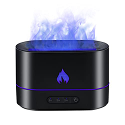 Mcbazel 200ML Diffusore di Aromi Umidificatore, 3 in 1 Diffusore di Aromi Umidificatore d'Aria Lampada a Fiamma con 2 Modalità di Illuminazione Spegni precio