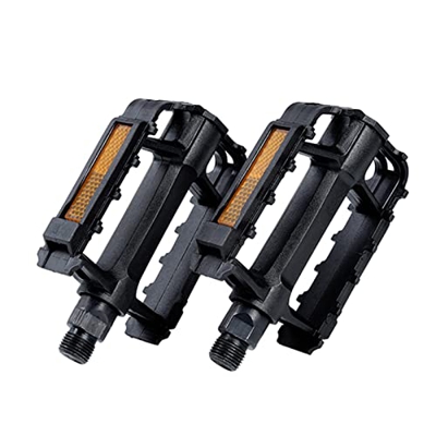 GENGGENG YEJIANGHUA Adatto a Pedali in Bicicletta Ultraleggera con Film Riflettente Mountain Road Road Bike Pedals Cuscinetti a Slitta (Color : Black)