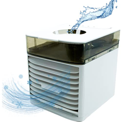 Condizionatore Portatile 5°C, serbatoio 500 ml, mini raffreddatore d'aria 3 in 1 con filtro sterilizzante agli ioni di argento nano, luci led 7 colori características