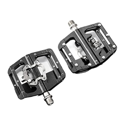 GENGGENG YEJIANGHUA 2 in 1 Pedali for Biciclette SPD Pedale Auto-bloccante 3 Cuscinetti MTB Accessori in Ciclismo a Pedali Piatti Anti-Slip for Strada en oferta