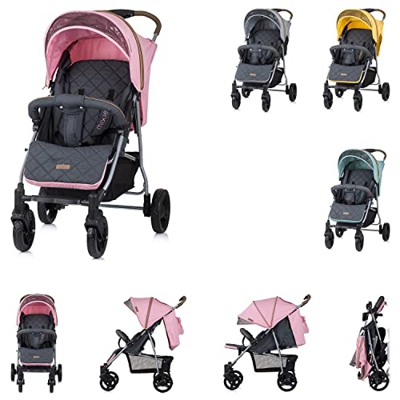 Chipolino, carrozzina, passeggino, buggy mixie, fino a 22 kg, pieghevole, colorazione:rosa