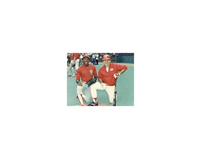 ERST Pete Rose With Vince Coleman Cincinnati Reds 8x10 Immagine Celebrity Print
