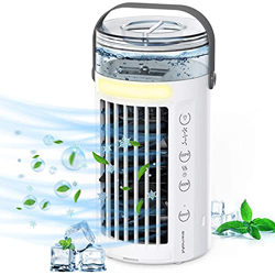 TOMYEUS Climatizzatore Portatile per Auto, L'Aria Purifica Condizionatore Portatile da Tavolo, USA Solo Acqua Pulita Raffreddatore Ad Acqua - per La C precio