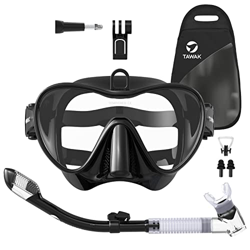 TAWAK Set Snorkeling con Supporto per Fotocamera e Tubi a Secco, Anti-Fog & Anti-Perdite Maschera Subacquea per Adulti e Giovani, Mare Maschere Sub Pr características