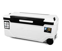 GYAM Congelatore su Ruote da 70 Litri, Frigorifero per Alimenti per Auto Carrello Refrigerato Portatile, Viaggi in Spiaggia attività All'aperto precio