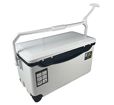 GYAM Congelatore con Ruote da 36 Litri, Dispositivo di Raffreddamento per Auto Custodia da Pesca Portatile, Dispositivo di Raffreddamento per Ruote da