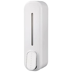 Tiamu Dispenser di Sapone per Montaggio un Parete, Dispenser di Gel Doccia Shampoo Liquido per Mani da 350 Ml per Bagno Cucina Ufficio Bianca en oferta