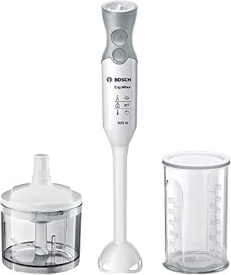 Bosch ErgoMixx MSM66020GB - Frullatore a immersione, 600 W, colore: Bianco