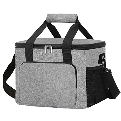 SPRINGOS Borsa termica da 30 l, con tracolla, in pellicola di alluminio, per picnic, per la spesa, per la spesa e le bevande