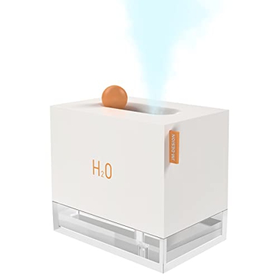zelaxy Mini coloré humidificateur couleur lampe veilleuse 250 ml bureau chambre facile à transporter, charge USB-C (Orange)