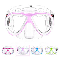 Findway Maschera Subacquea Bambini, Maschera da Snorkeling per Bambino Anti Perdite, Vetro Temperato Occhialini da Nuoto per Bambini con Coprinaso per precio