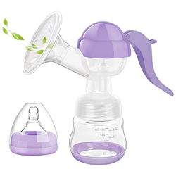 Bizcasa Tiralatte Manuale, estrattore per latte manuale per allattamento al seno,con 150 ml Bottiglia, Forma Ergonomica, con Tettarella Inclinata e Ta en oferta