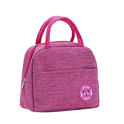wehotewhe Borsa per il pranzo in tessuto realizzato a prova di perdite per le donne scolastiche personalizzate per gli uomini (D, taglia unica)