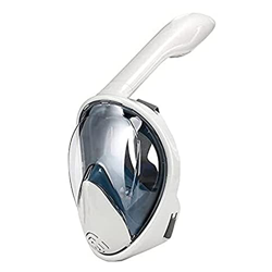 QHYTL Maschera da Snorkeling in Silicone Integrale, Snorkeling subacqueo a 180° Maschera Subacquea a Bocca Piatta di Tipo Asciutto, Adatta per Adulti  características