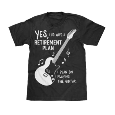 Guitar Gifts My Guitar is My Retirement Plan Funny T Shirt Black XL