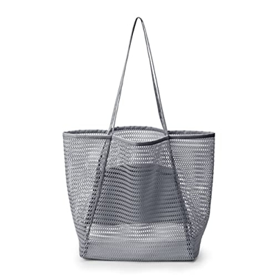BYYLECL Borsa da spiaggia di grande capacità Borsa da donna in rete per lo shopping all'aperto borse a tracolla per la spiaggia, viaggi, picnic, tempo