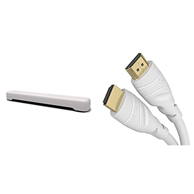 Yamaha Soundbar Compatta Sr-C20A, Bianco & Kabeldirekt – 2 M – Cavo Hdmi 4K
