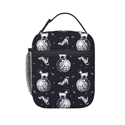 Chihuahua Nei Caschi Spaziali Portatile Borsa Frigo Portatile Borsa Termica Riutilizzabile Borsa Refrigerata Pranzo Al Sacco Isolato Per All'Aperto, L características