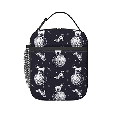 Chihuahua Nei Caschi Spaziali Portatile Borsa Frigo Portatile Borsa Termica Riutilizzabile Borsa Refrigerata Pranzo Al Sacco Isolato Per All'Aperto, L