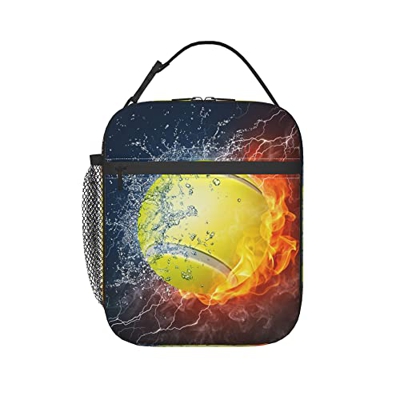 Pallina Da Tennis In Fuoco E Acqua Borsa Refrigerata Portatile Borsa Termica Prova Di Perdita Picnic Contenitore Pranzo Portatile Borsa Frigo Per Stud