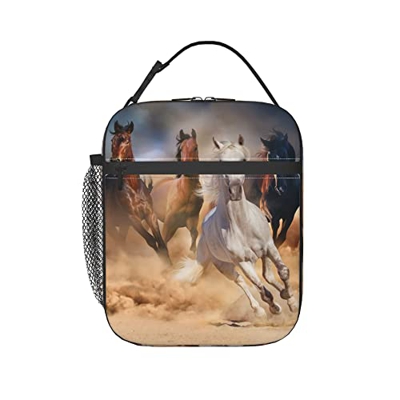 Cavallo Al Galoppo Portatile Borsa Frigo Impermeabile Borsa Refrigerata Morbido Picnic Contenitore Pranzo Borsa Porta Pranzo Per Campeggio, Viaggio 11