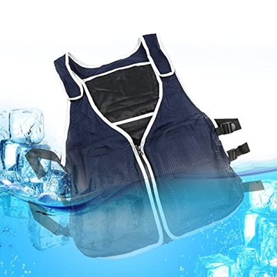 Rosixehird 3 PCS Gilet di Ghiaccio di Raffreddamento Estivo | Gilet Freddo Regolabile per alleviare Il Calore - con Set di 4 Pacchetti di Raffreddamen