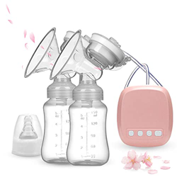 Bizcasa Tiralatte Elettrico, Tiralatte Doppio, Bambino Portatil USB Caricare Tiralatte, Silenzioso Leggero 2 Modalità e 9 Livelli di Aspirazione, Senz en oferta