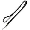 Guinzaglio Hunter in neoprene nero/grigio - L 2 m x H 2 cm - regolabile