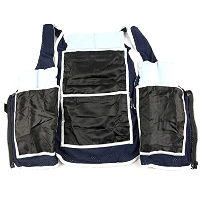 Dusehu Gilet rinfrescante estivo, per sport all'aria aperta, regolabile, include 4 sacchetti per ghiaccio per uomini e donne, per prevenire colpi di c