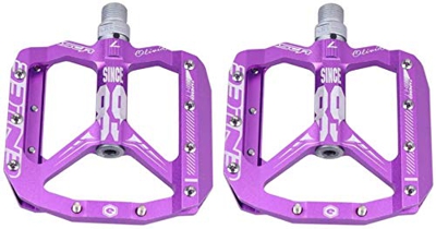 WJJ Mountain Bike Pedale Ultralight della Bici della Strada del Pedale della Bicicletta della Lega di Alluminio Kelos Equipment Parts (Color : Purple)