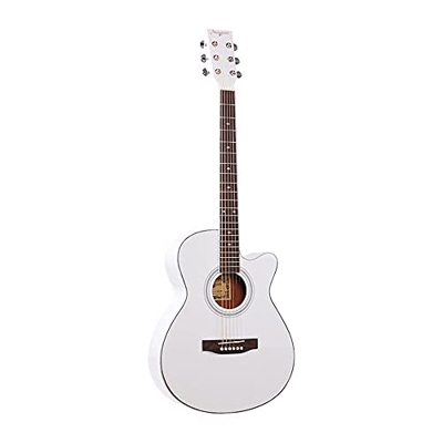 40 inch Beginner Student Adult Female Male Practice Playing Acoustic Guitar with Guitar Cute Light Series Guitar Veneer Case Strap Set of Chord