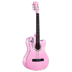 Male Female Self-Study Adult Youth Folk Minimalism Multicolor 38 inch Beginner Guitar Acoustic Guitar with Guitar Case Strap Set of Chord Tuner Capo características