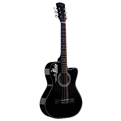 Male Female Self-Study Adult Youth Folk Minimalism Multicolor 38 inch Beginner Guitar Acoustic Guitar with Guitar Case Strap Set of Chord Tuner Capo
