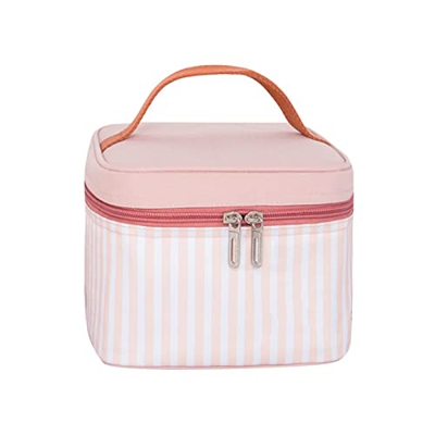 CCBUY Borsa di isolamento a strisce verdi Borsa di isolamento portatile Borsa da viaggio for esterni Borsa isolante (Color : B, Size : As the picture 