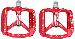 WJJ Mountain Bike Pedale Ultralight della Bici della Strada del Pedale della Bicicletta della Lega di Alluminio Kelos Equipment Parts (Color : Red) en oferta