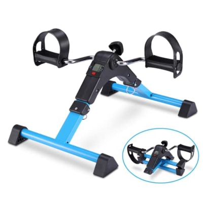 Mini bicicletta statica pieghevole pedali statici esercizio in casa pedale allenamento palestra fitness braccio gamba allenamento - Nuova versione (bl