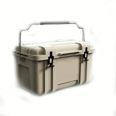 Congelatore portatile, set congelatore per barbecue, campeggio, picnic e altre attività all'aperto (25 l) verde oliva, bianco sporco, verde acqua-crea