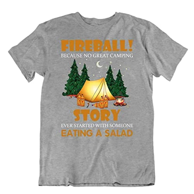 ximen Camping Outside Trip T-Shirt Tee Cool Funny Outdoors Fresh Fireball