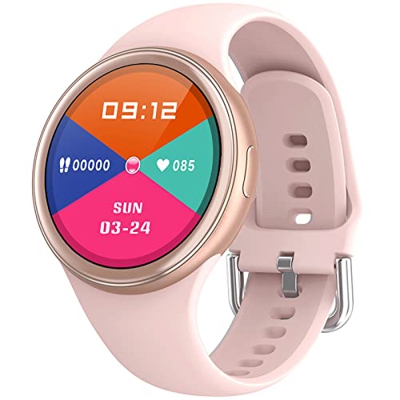 Smartwatch da donna alla moda Smartwatch da donna con cardiofrequenzimetro, monitoraggio del sonno, notifiche di messaggi, impermeabile, contapassi, p