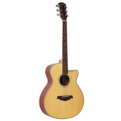 40 inch Beginner Student Adult Female Male Practice Playing Acoustic Guitar with Guitar Cute Light Series Guitar Veneer Case Strap Set of Chord