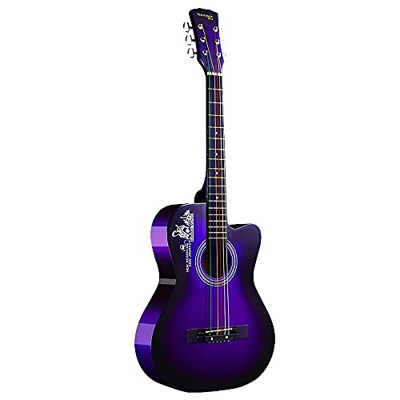 Male Female Self-Study Adult Youth Folk Minimalism Multicolor 38 inch Beginner Guitar Acoustic Guitar with Guitar Case Strap Set of Chord Tuner Capo